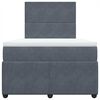 vidaXL Box spring postel s matrac&iacute; tmavě &scaron;ed&aacute; 120 x 200 cm samet