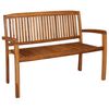 vidaXL 2m&iacute;stn&aacute; stohovateln&aacute; zahradn&iacute; lavice 120 cm masivn&iacute; teak