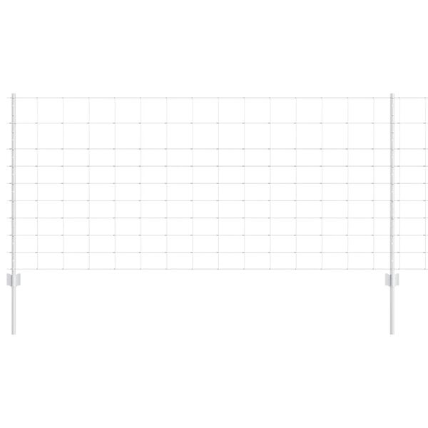 vidaXL Plot s sloupkem Stř&iacute;brn&aacute; 1 x 50 m Ocel