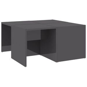 vidaXL Konferenčn&iacute; stolky 4 ks &scaron;ed&eacute; vysok&yacute; lesk 33x33x33cm dřevotř&iacute;ska