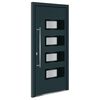 vidaXL Vchodov&eacute; dveře antracitov&eacute; 100 x 210 cm hlin&iacute;k a PVC
