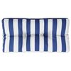 vidaXL Podu&scaron;ka na palety modr&eacute; a b&iacute;l&eacute; pruhy 80 x 40 x 12 cm textil