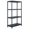 vidaXL Skladov&yacute; reg&aacute;l čern&yacute; 100 kg 60 x 30 x 138 cm plastov&yacute;