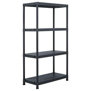 vidaXL Skladov&yacute; reg&aacute;l čern&yacute; 100 kg 60 x 30 x 138 cm plastov&yacute;