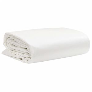 vidaXL Plachta 650g / m&sup2; B&iacute;l&aacute; 3 x 3 m Pl&aacute;tno s PVC povrchovou &uacute;pravou