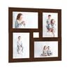 vidaXL Kol&aacute;žov&yacute; fotor&aacute;meček na 4 obr&aacute;zky (13 x 18 cm) tmavě hněd&yacute; MDF
