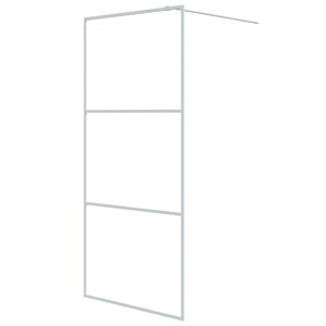 vidaXL Sprchov&aacute; z&aacute;stěna walk-in b&iacute;l&aacute; 90 x 195 cm čir&eacute; ESG sklo