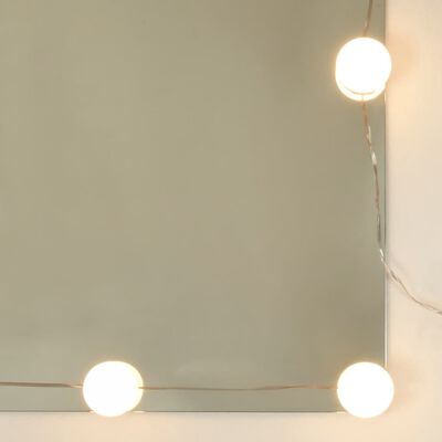 vidaXL Zrcadlová skříňka s LED bílá s vysokým leskem 70 x 16,5 x 60 cm