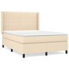 vidaXL Box spring postel s matrac&iacute; kr&eacute;mov&aacute; 140x200 cm textil