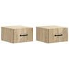 vidaXL N&aacute;stěnn&yacute; nočn&iacute; stolek 2 pcs Dub sonoma 34,5 x 33 x 20 cm