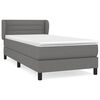 vidaXL Box spring postel s matrac&iacute; tmavě &scaron;ed&aacute; 90x190 cm textil
