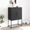 vidaXL Skř&iacute;ň highboard čern&aacute; 68,5 x 38,5 x 107 cm ocel