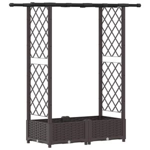 vidaXL Vyv&yacute;&scaron;en&yacute; z&aacute;hon s trel&aacute;ž&iacute; a střechou Hněd&aacute; 122,5 x 40 x 123 cm