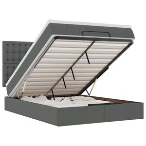 vidaXL Osmansk&yacute; r&aacute;m postele s matrac&iacute; tmavě &scaron;ed&aacute; 140x200cm textil