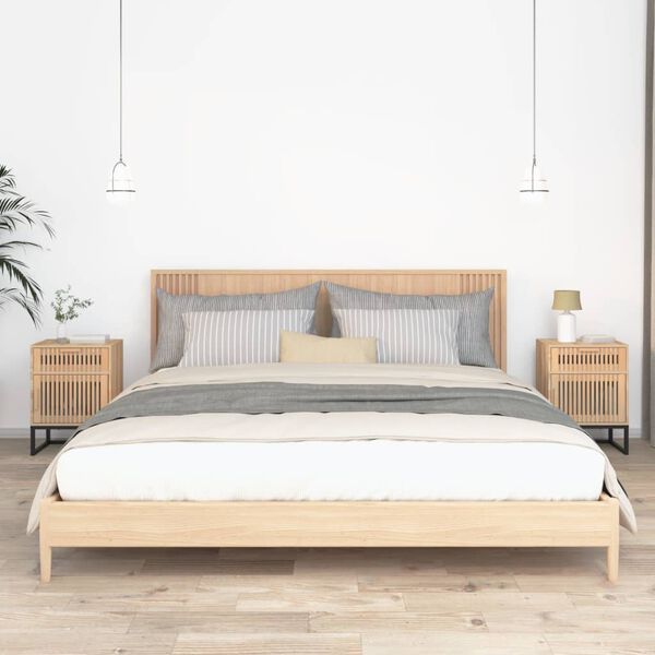 vidaXL Nočn&iacute; stolky 2 ks 40 x 30 x 55,5 cm kompozitn&iacute; dřevo a železo