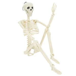 vidaXL Halloweensk&yacute; kostlivec 2 ks B&iacute;l&aacute; 85 cm PVC