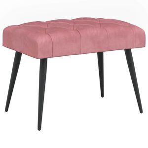 vidaXL Lavice s knofl&iacute;kov&yacute;m pro&scaron;&iacute;v&aacute;n&iacute;m Růžov&aacute; 60 x 40 x 45 cm Samet