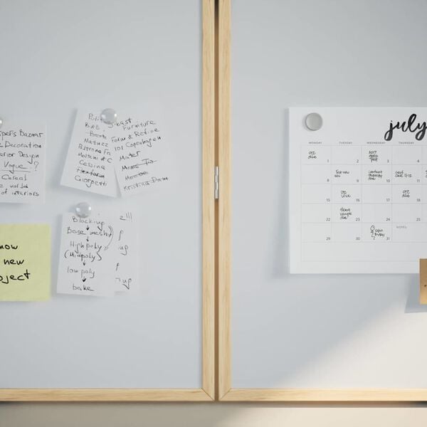 vidaXL Informačn&iacute; n&aacute;stenka B&iacute;l&aacute; 80 x 80 x 1.4 cm