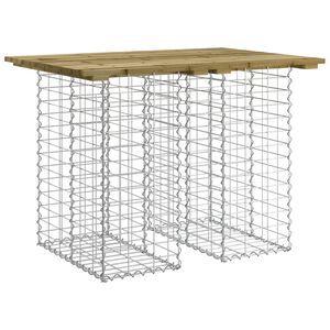 vidaXL Zahradn&iacute; stůl gabion design 100 x 70 x 72 cm impregnovan&eacute; dřevo borovice