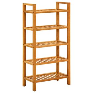 vidaXL Botn&iacute;k s 5 policemi 50 x 27 x 100 cm masivn&iacute; dubov&eacute; dřevo