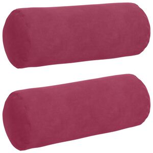 vidaXL Pol&scaron;t&aacute;ře 2 pcs V&iacute;no Červen&eacute; &Oslash; 15 x 40 cm Žebrovan&aacute; l&aacute;tka