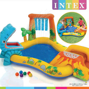 Intex Nafukovac&iacute; baz&eacute;n Dinosaur Play Center 249 x 191 x 109 cm 57444NP