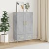 vidaXL Skř&iacute;ň highboard betonově &scaron;ed&aacute; 69,5x31x115 cm kompozitn&iacute; dřevo