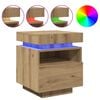 vidaXL Nočn&iacute; stolky s LED osvětlen&iacute;m 2 ks dub artisan 40x39x48,5 cm