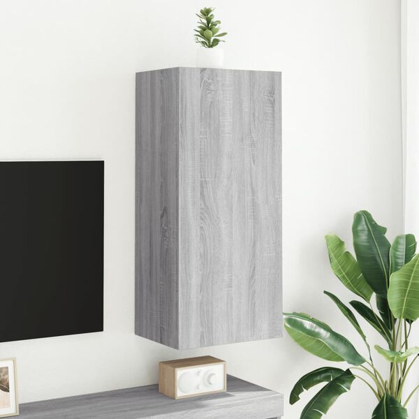vidaXL N&aacute;stěnn&aacute; TV skř&iacute;ňka &scaron;ed&aacute; sonoma 40,5x30x90 cm kompozitn&iacute; dřevo
