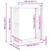 vidaXL Stojan na palivov&eacute; dřevo s krytem proti de&scaron;ti 150x60x200 cm