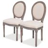 vidaXL J&iacute;deln&iacute; židle 2 ks kr&eacute;mov&eacute; textil