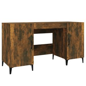 vidaXL Psac&iacute; stůl kouřov&yacute; dub 140 x 50 x 75 cm kompozitn&iacute; dřevo