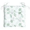 vidaXL Podu&scaron;ky na židli 2 ks vzor listů 40 x 40 x 7 cm textil