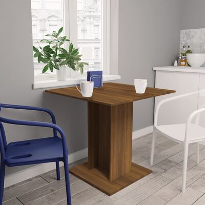 vidaXL Jídelní stůl hnědý dub 80 x 80 x 75 cm kompozitní dřevo
