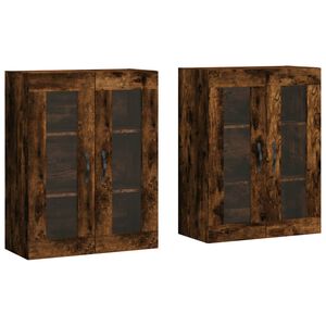 vidaXL N&aacute;stěnn&eacute; skř&iacute;ňky 2 ks kouřov&yacute; dub kompozitn&iacute; dřevo