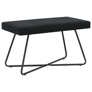 vidaXL lavice Čern&aacute; 80 x 40 x 45 cm Samet