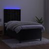 vidaXL Box spring postel s matrac&iacute; a LED čern&aacute; 80 x 200 cm samet