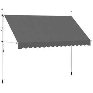 vidaXL Ručně zatahovac&iacute; mark&yacute;za 350 cm antracitov&aacute;