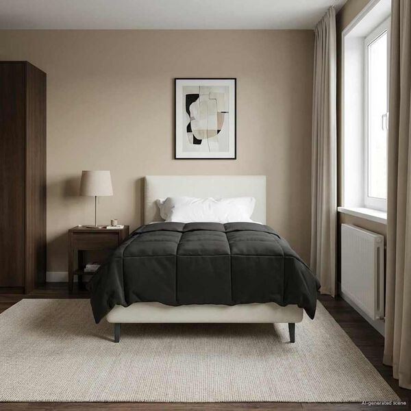 vidaXL Letn&iacute; přikr&yacute;vka &Scaron;něrov&aacute;n Antracit 135 x 200 cm Mikrovl&aacute;kno