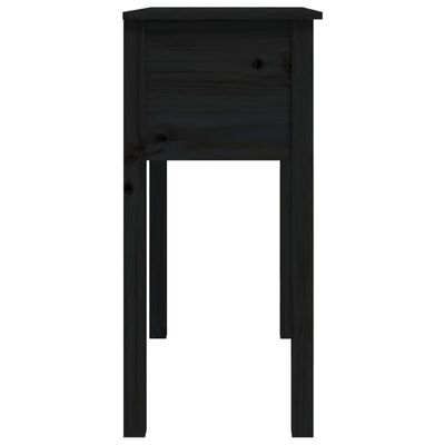 vidaXL Konzolový stolek černý 70 x 35 x 75 cm masivní borové dřevo