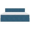 vidaXL Postel s &uacute;ložn&yacute;m prostorem s matrac&iacute; Tmavě modr&aacute; 100 x 200 cm