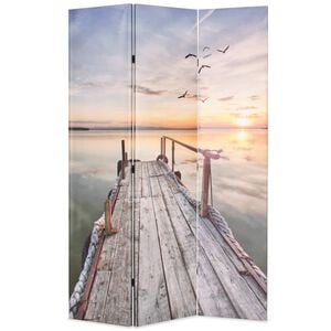 vidaXL Skl&aacute;dac&iacute; parav&aacute;n 120 x 170 cm jezero