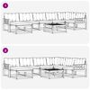 vidaXL Venkovn&iacute; pohovkov&aacute; souprava 8 pcs Př&iacute;rodn&iacute; a světle &scaron;ed&aacute;