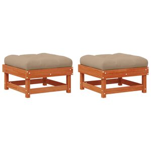 vidaXL Podnožka do zahrady Masivn&iacute; borovice Vosk hněd&aacute; borovice