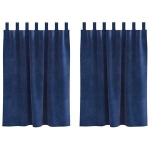 vidaXL Zatemňovac&iacute; z&aacute;věsy 2 pcs Tmavě modr&aacute; 140 x 140 cm samet