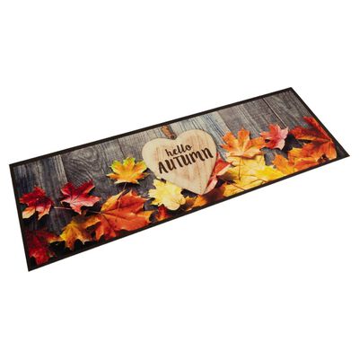 vidaXL Kuchyňský koberec omyvatelný Podzim 45 x 150 cm samet