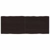vidaXL Stoln&iacute; deska tmavě hněd&aacute; 160x60x(2-4)cm o&scaron;etřen&yacute; dub živ&aacute; hrana