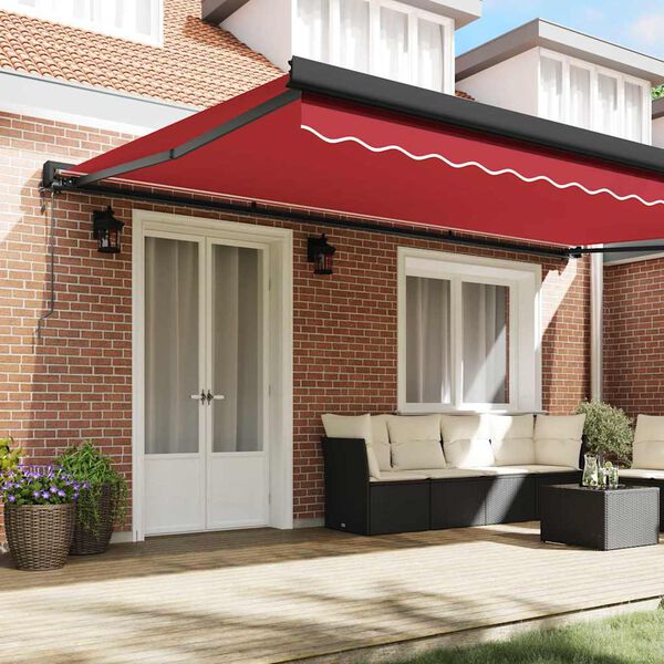 vidaXL Budsorovateln&eacute; zastře&scaron;en&iacute; Červen&aacute; 500 &times; 300 cm L&aacute;tka, kov