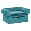 vidaXL Psa pohovka s &uacute;loži&scaron;těm Tyrkysov&aacute; 75 x 50 x 38cm Ply&scaron;
