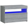 vidaXL Nočn&iacute; stolek s LED osvětlen&iacute;m &scaron;ed&yacute; sonoma 60 x 35 x 40 cm